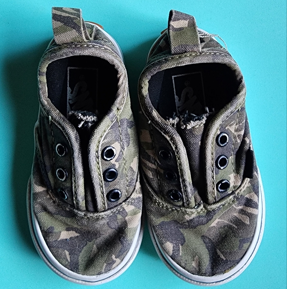Vans Infant 5.5 Camo Camoflage Slip On Skater